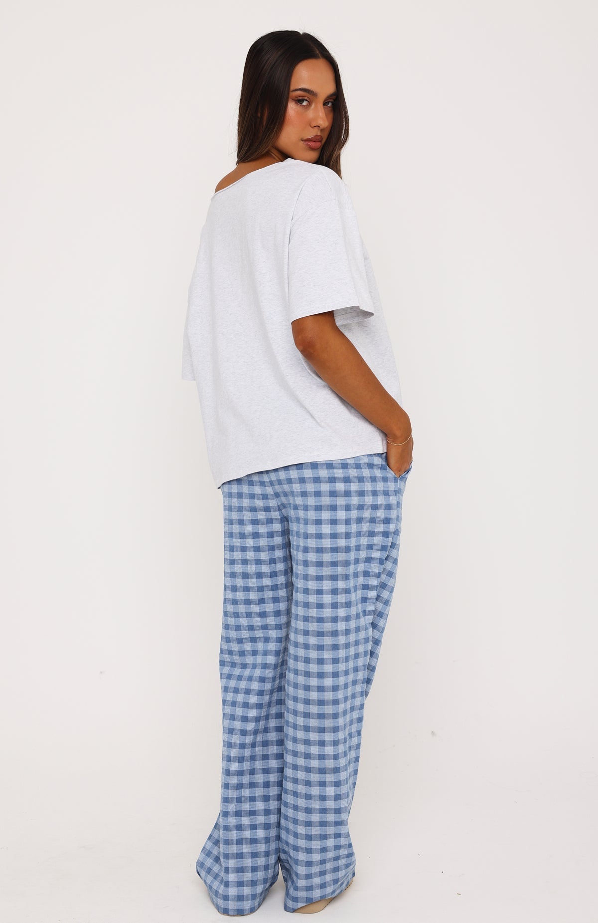 Professional Napper Pyjama Pants Light Blue/Blue Gingham