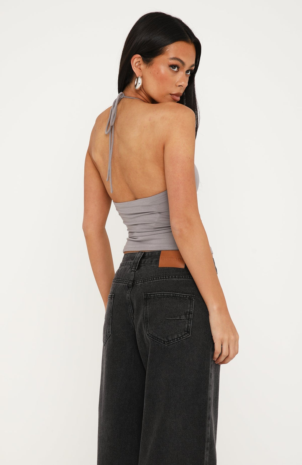 Quiet State Halter Top Slate Grey