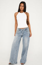 Quiet State Halter Top White