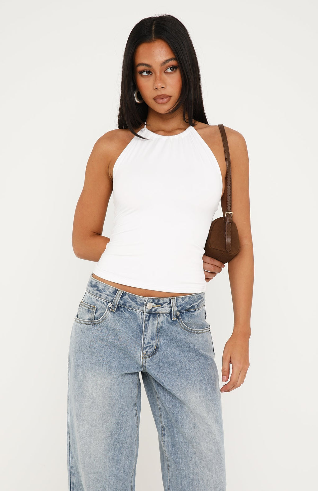 Quiet State Halter Top White