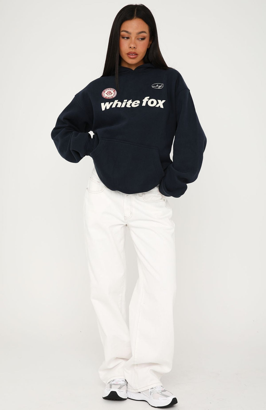 No Matter What Happens Oversized Hoodie Navy