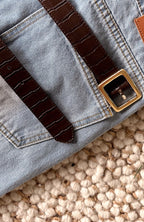 Elvio Belt Chocolate Croc
