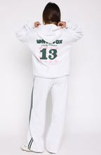 Lucky Thirteen Charise Zip Front Hoodie Grey Marle