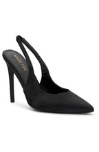 Fisher Heels Black Satin