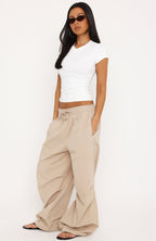 Say When Barrel Leg Pants Stone