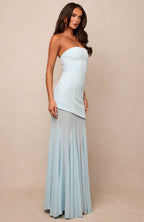 Sending My Best Strapless Maxi Dress Baby Blue