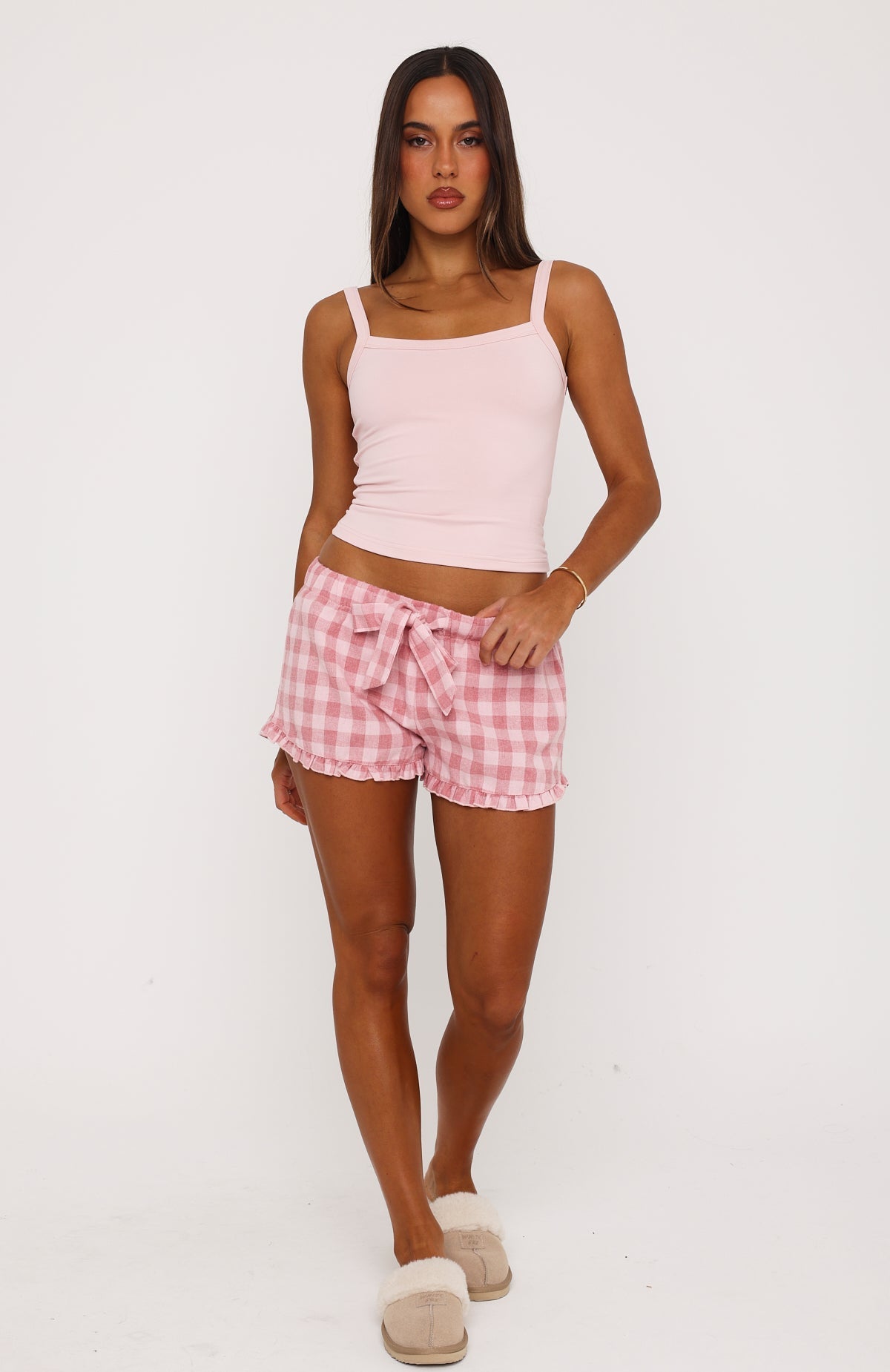 Sleepy Society Pyjama Set Baby Pink/Gingham