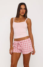 Sleepy Society Pyjama Set Baby Pink/Gingham