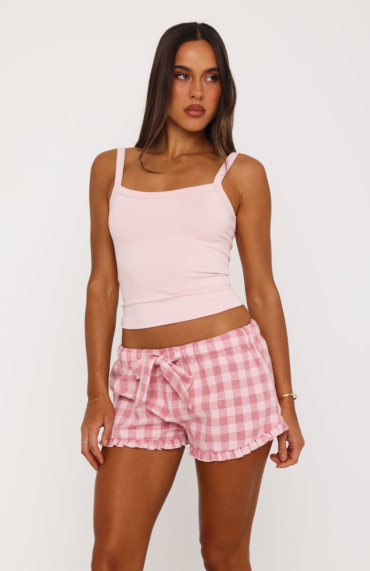Sleepy Society Pyjama Set Baby Pink/Gingham