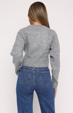 No Stoppin Me Knit Cardigan Light Grey