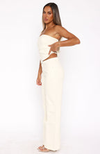 Leah Low Rise Straight Leg Jeans Cream Wash