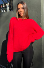 Softer Love Knit Sweater Red