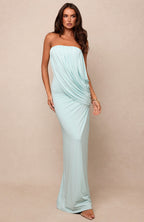 Soulmates Strapless Maxi Dress Aqua