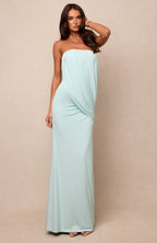 Soulmates Strapless Maxi Dress Aqua
