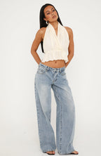 Stay So Sweet Halter Top Cream