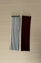 Staying Safe 2 Pack Headband Choc & Blue Stripes
