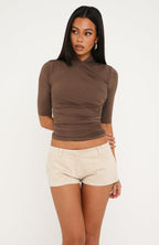 Stuck With You Shorts Beige