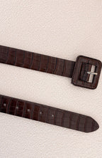 Eloise Belt Chocolate Croc