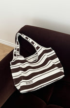 Studio 17 Jules Shoulder Bag Grey Marle Stripe