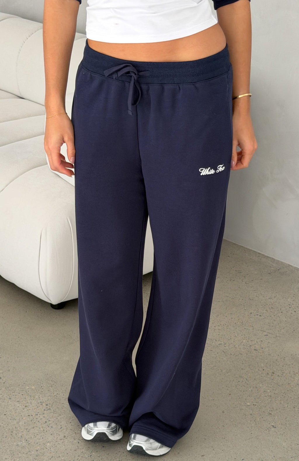 Tatiana Wide Leg Sweapants Navy