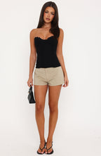 Tell Me The Truth Strapless Bustier Black