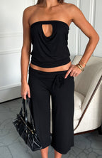 Valerie Strapless Top Black