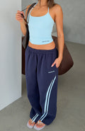 We Both Know Barrel Leg Sweatpants Navy