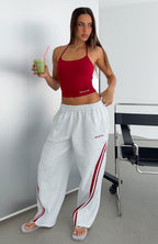 We Both Know Barrel Leg Sweatpants Grey Marle