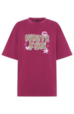 11th Street She's So Lucky Oversized Tee Very Berry