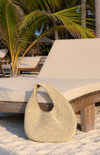 Tanner Shoulder Straw Bag Sand