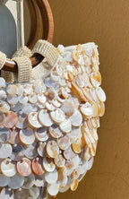 Alessandra Shell Top Handle Bag Cream