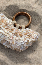 Alessandra Shell Top Handle Bag Cream