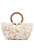 Alessandra Shell Top Handle Bag Cream