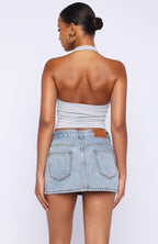 Ameline Denim Mini Skirt Light Blue Wash