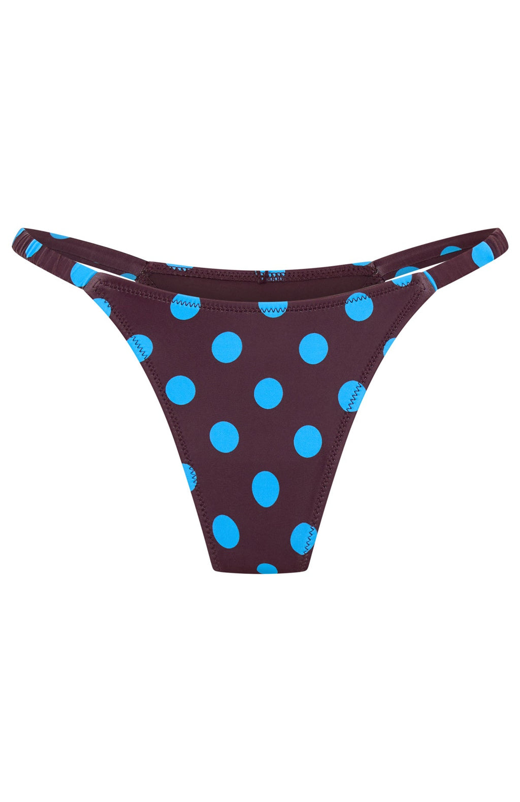 Amina Bottoms Cocoa Blue Polka Dot