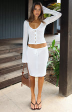 Anouk Knit Midi Skirt Off White