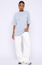 At Second Glance Oversized Tee Light Blue