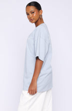 At Second Glance Oversized Tee Light Blue