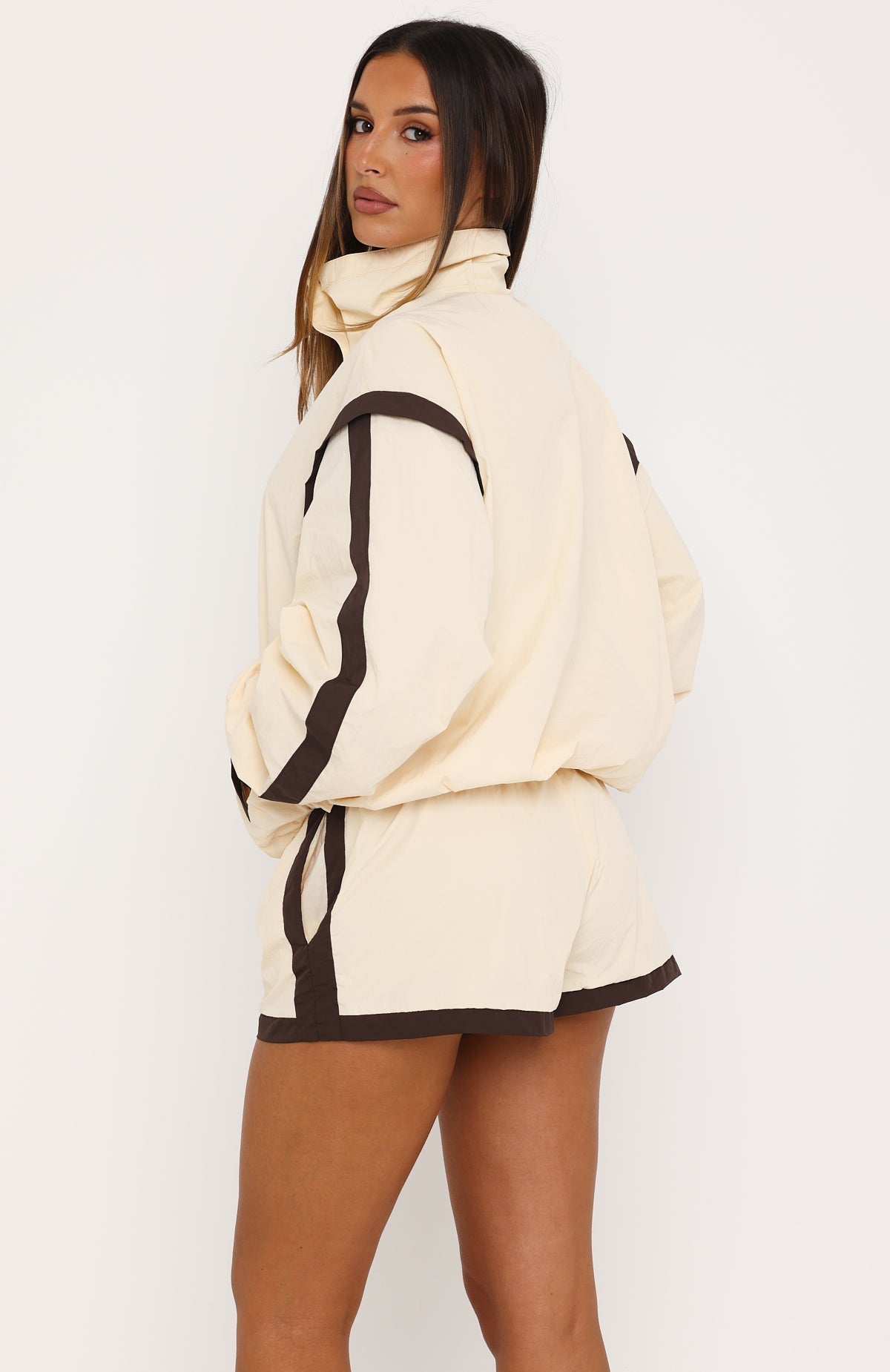 Love The Chase Shorts Cream/Chocolate