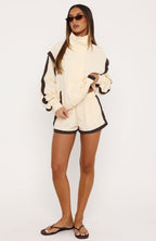 Love The Chase Shorts Cream/Chocolate