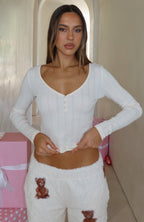 Bedtime Glow Long Sleeve Pyjama Top Cream