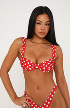 Balia Bikini Top Cherry Polka Dot