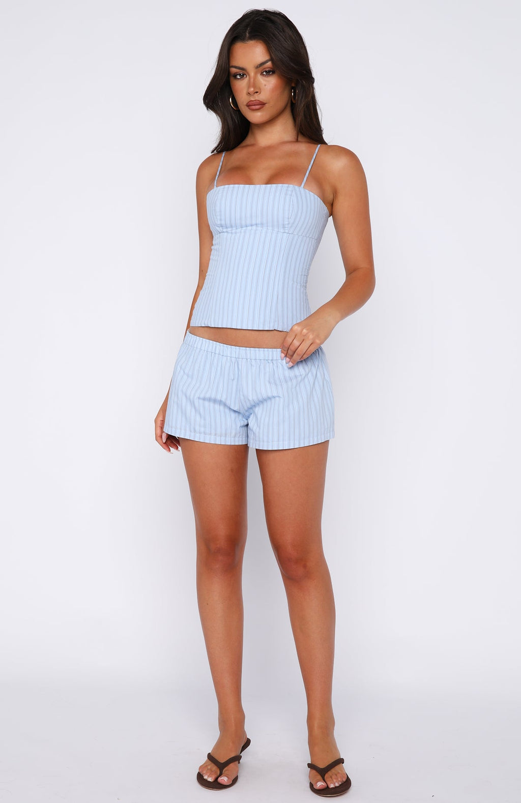 Born To Glow Bustier Blue Stripe