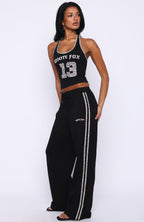 Boss Babe Vibes Track Pants Black