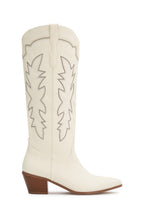 Briar Knee High Cowboy Boots Cream