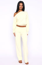 Can't Find The Words Knit Pants Lemon