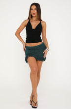 Celestial Curve Halter Top Black