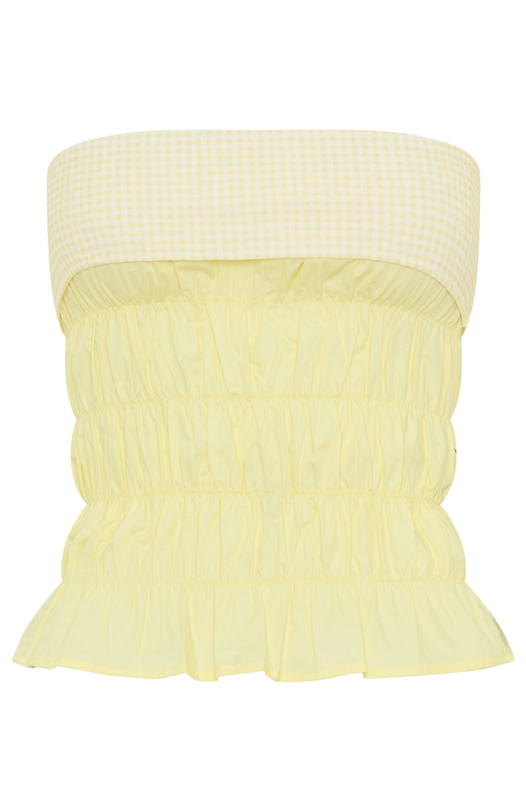 Changed Your Mind Strapless Top Lemon