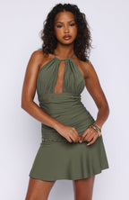 Chase Me Baby Mini Dress Olivine