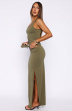 Chasing Stillness Maxi Skirt Olive